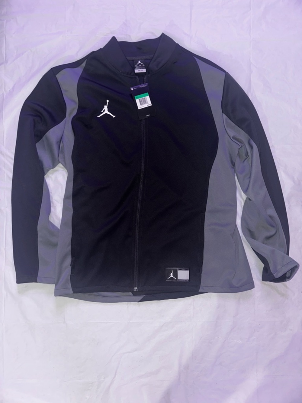 Jordan Black Athletic Full-Zip Jacket with White Jumpman